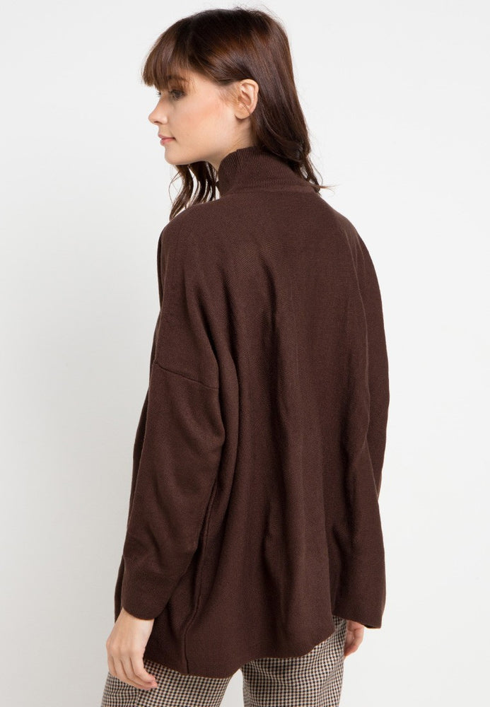 RED PONCHO Brown Coffe