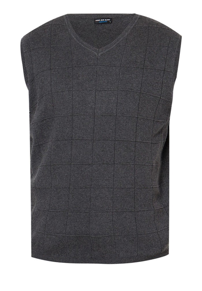 Noir Sur Blanc Men Ready Vest Dark Grey