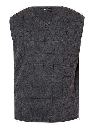 Noir Sur Blanc Men Ready Vest Dark Grey