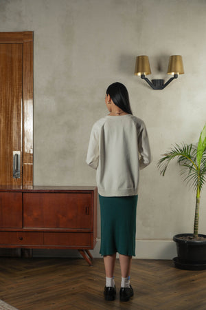 Noir Sur Blanc Raglan Cardigan White