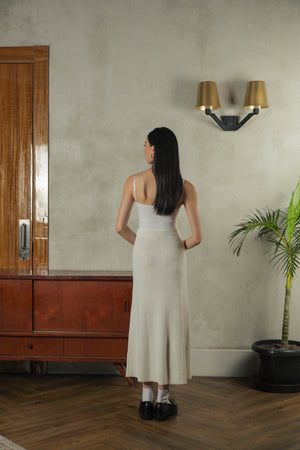 Noir Sur Blanc Camden Myra Midi Skirt White