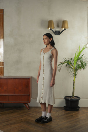 Noir Sur Blanc Myra Midi Dress White