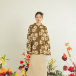 Noir Sur Blanc Flora Lounge Shirt Long Sleeve Choco / Candy Yellow