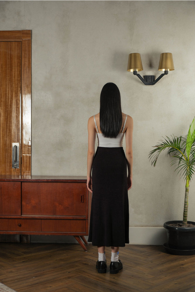 Noir Sur Blanc Camden Myra Midi Skirt Black