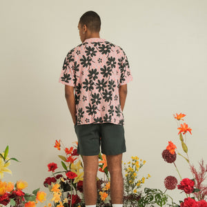 Noir Sur Blanc Men Flora Lounge Shirt Candy Pink