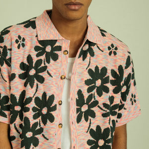 Noir Sur Blanc Men Flora Lounge Shirt Candy Pink