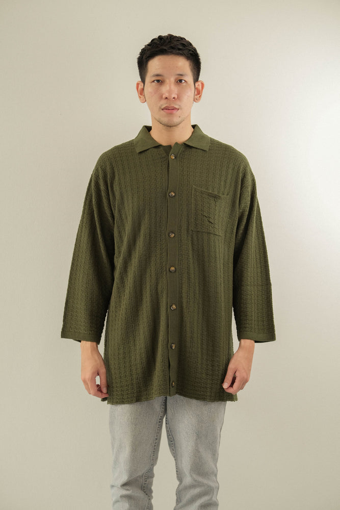 Noir Sur Blanc Rico Shirt Long Sleeve Army