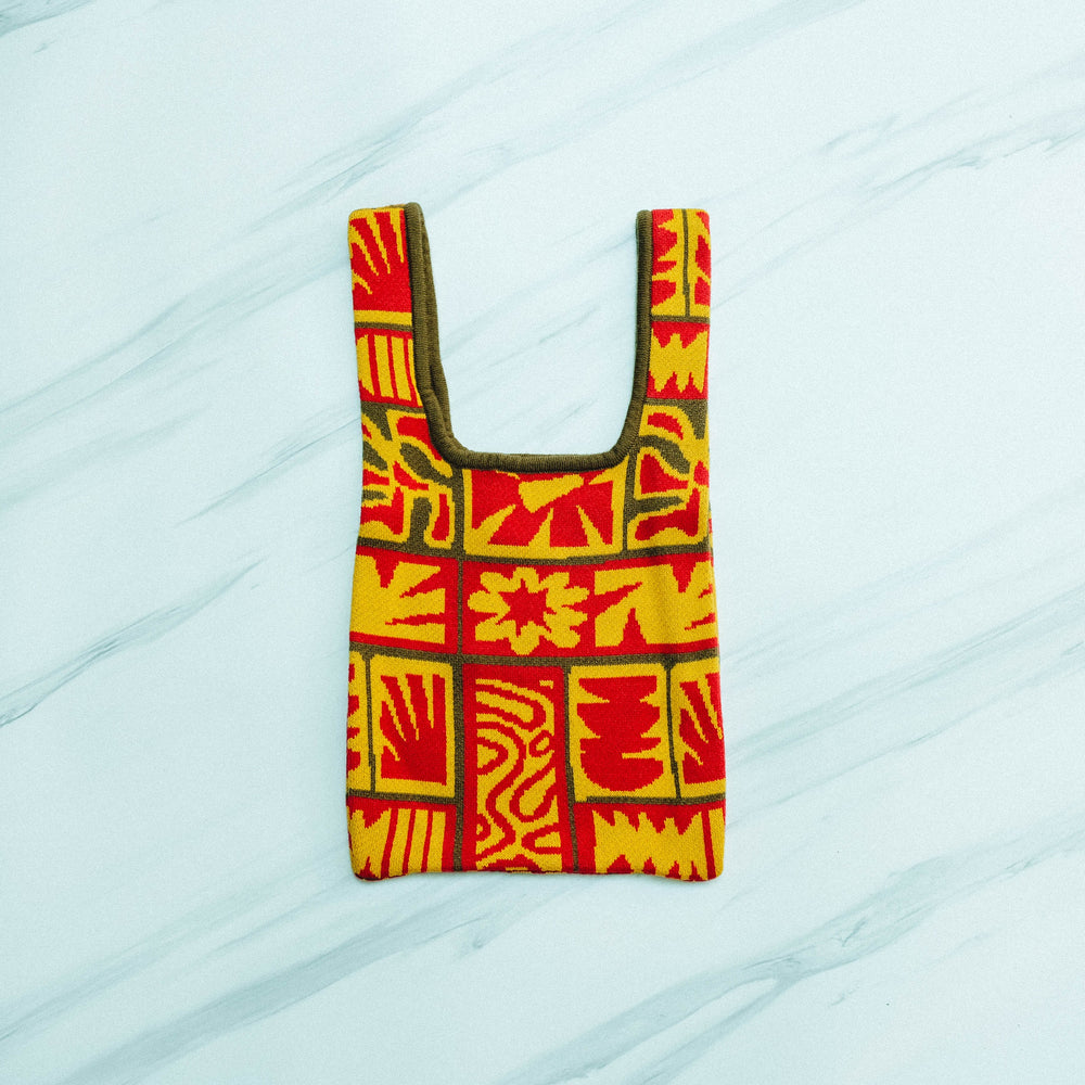 Noir Sur Blanc Popomangun Shopping Bag Red