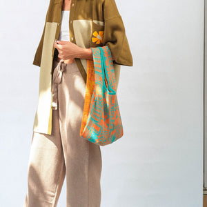 Noir Sur Blanc Popomangun Shopping Bag Yellow
