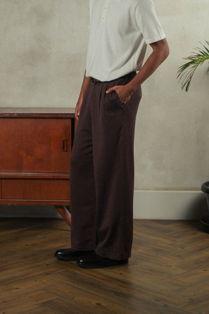
            
                Load image into Gallery viewer, Noir Sur Blanc Men Trousers Coffee
            
        