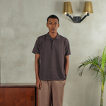 Noir Sur Blanc Camden Polo Shirt Dark Grey