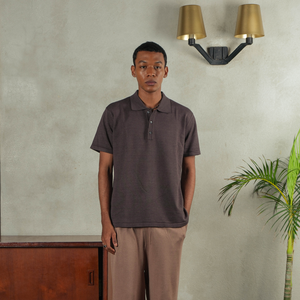 Noir Sur Blanc Camden Polo Shirt Dark Grey