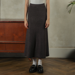 Noir Sur Blanc Camden Myra Midi Skirt Dark Grey