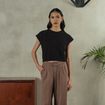Noir Sur Blanc Camden Una Top Black