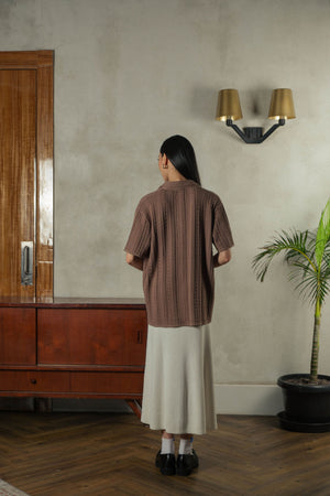 Noir Sur Blanc Pointelle Shirt Mocha