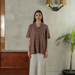 Noir Sur Blanc Pointelle Shirt Mocha