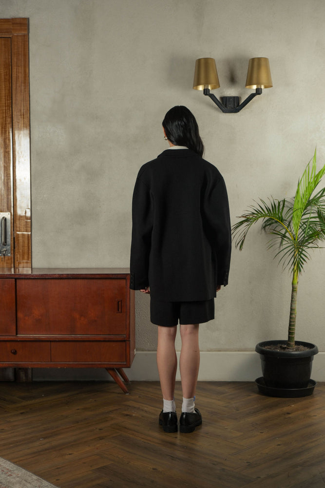 Noir Sur Blanc Melange Blazer Black