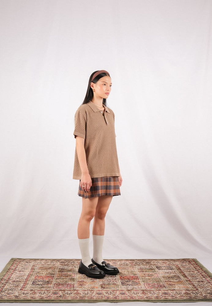 Noir Sur Blanc Derby Polo Brownmel