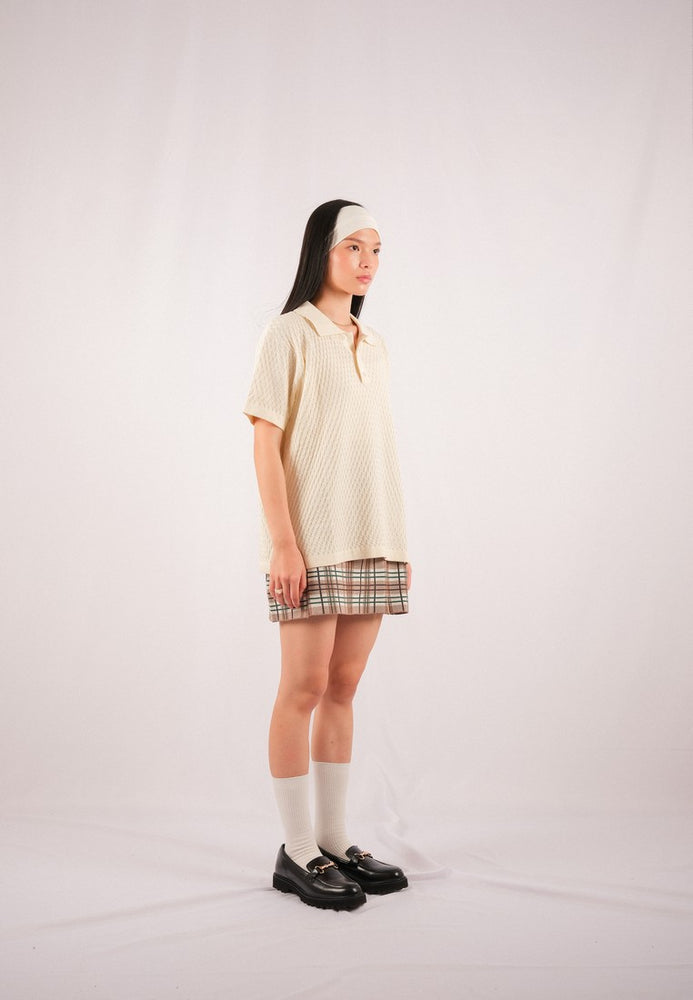 Noir Sur Blanc Derby Polo Ivory
