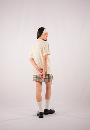 Noir Sur Blanc Derby Polo Ivory