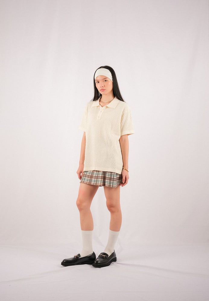 Noir Sur Blanc Derby Polo Ivory