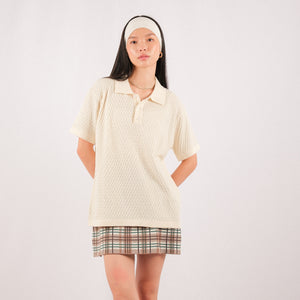 Noir Sur Blanc Derby Polo Ivory
