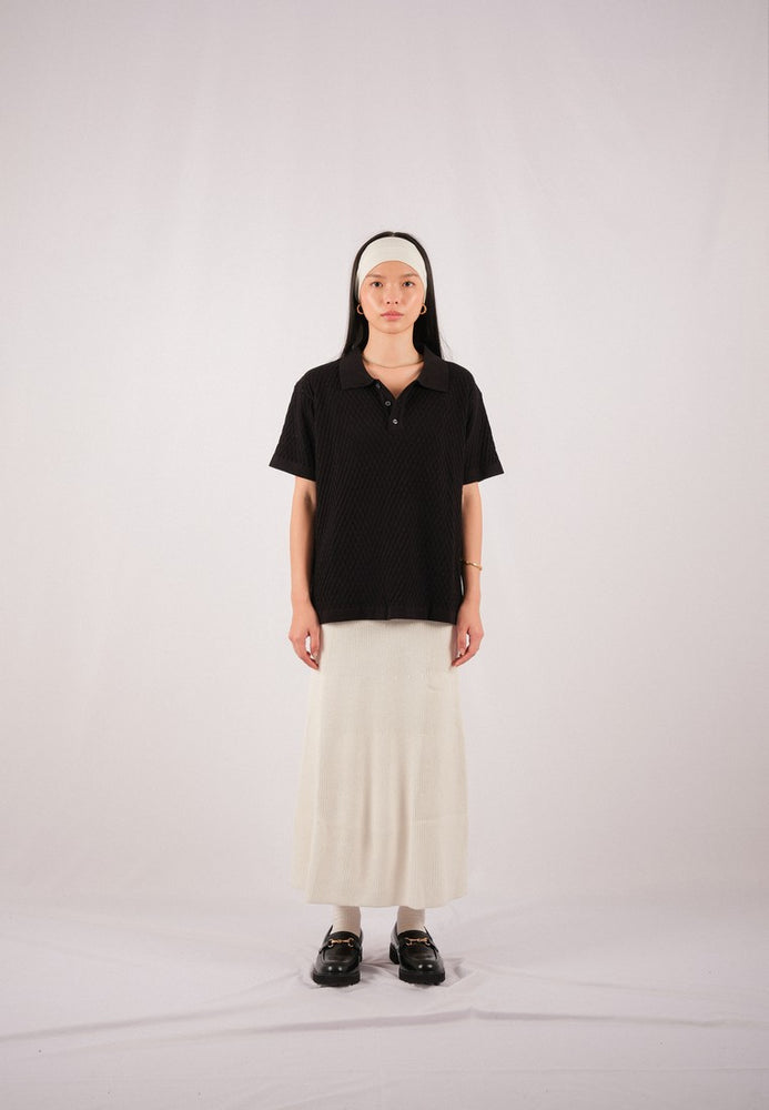 Noir Sur Blanc Derby Polo Black