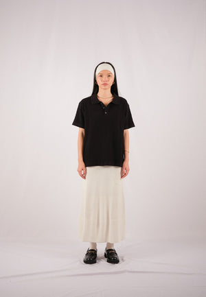 Noir Sur Blanc Derby Polo Black