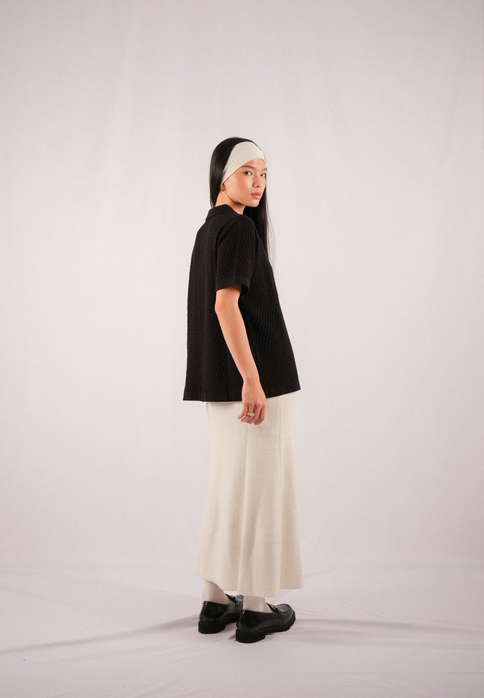 Noir Sur Blanc Derby Polo Black
