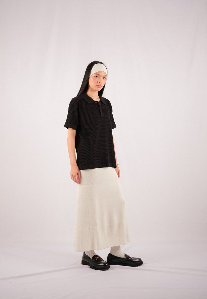 Noir Sur Blanc Derby Polo Black