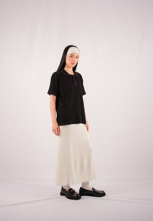 Noir Sur Blanc Derby Polo Black