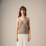 Noir Sur Blanc Anya Tank Brown Mel