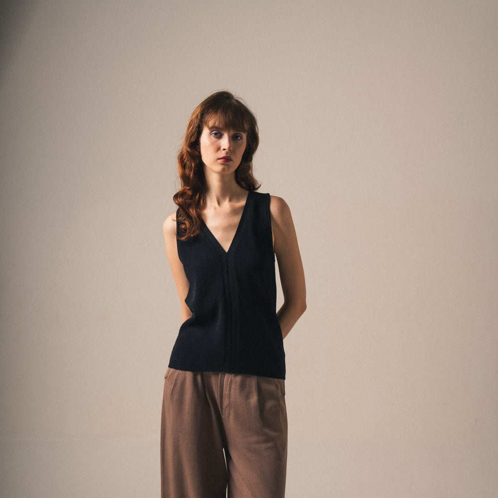 Noir Sur Blanc Murphy Tank Black