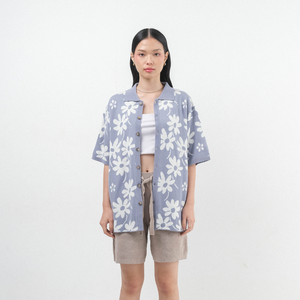 Noir Sur Blanc Flora Lounge Shirt Meadow