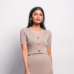 Noir Sur Blanc Alina Cardigan Brownmel
