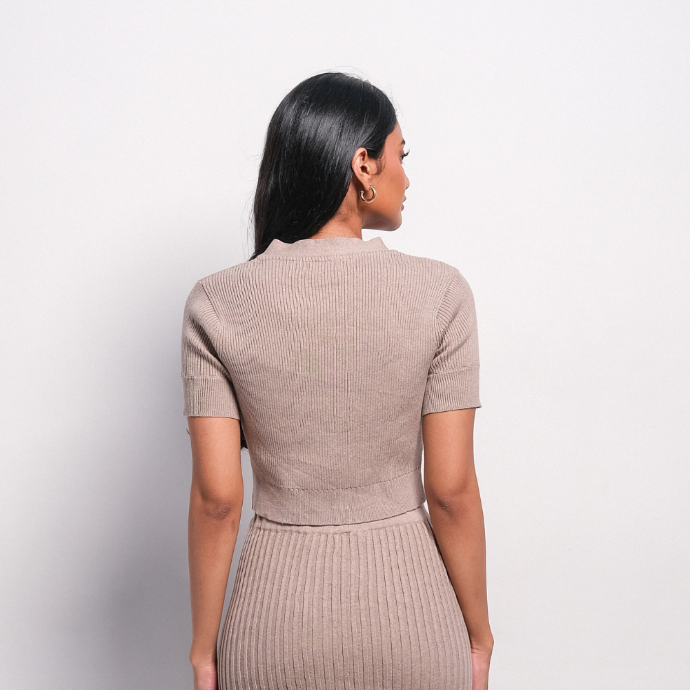 Noir Sur Blanc Alina Cardigan Brownmel