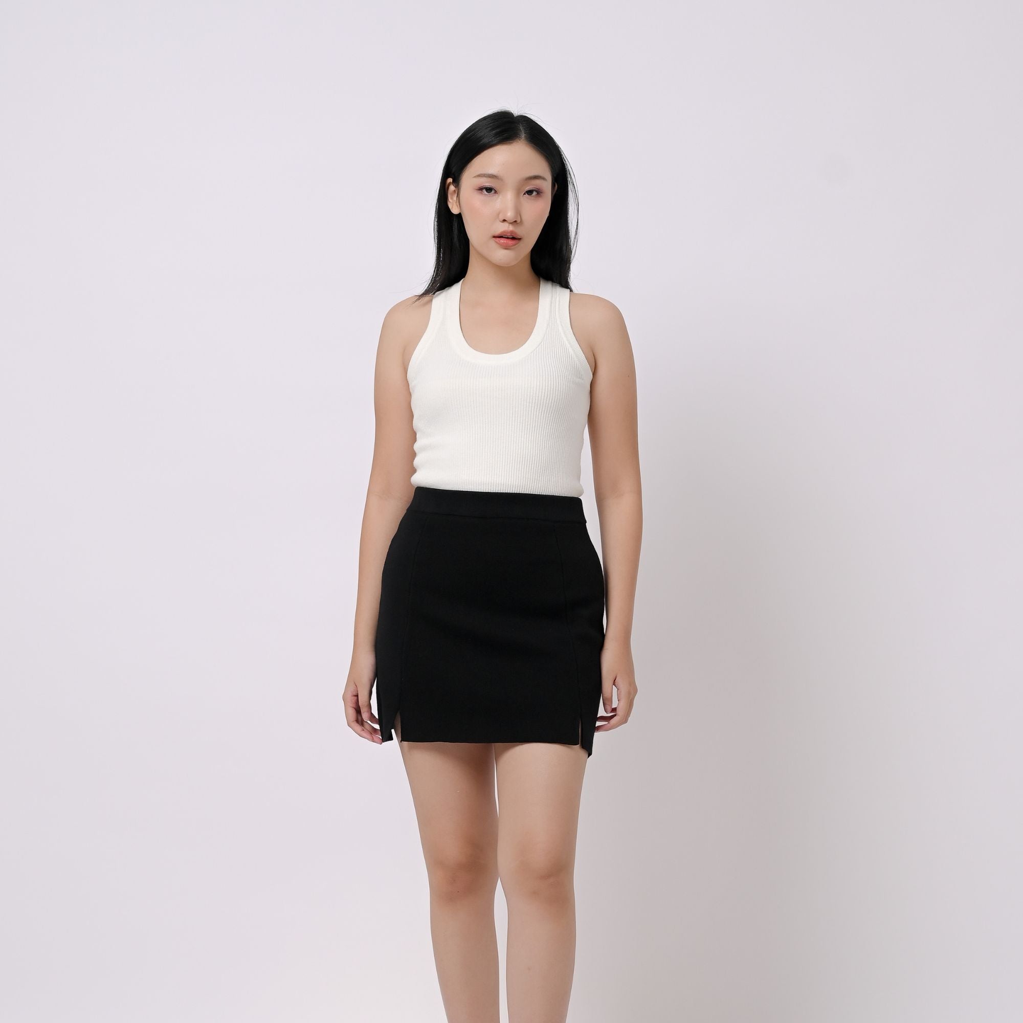 Ashley Mini Skirt Black – Noirsurblanc