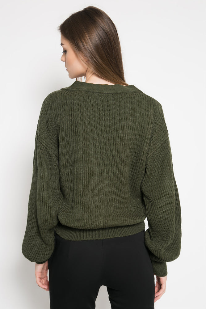 Faye Cardigan in Army Green