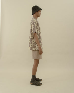 Men Flora Lounge Shirt Burgundy