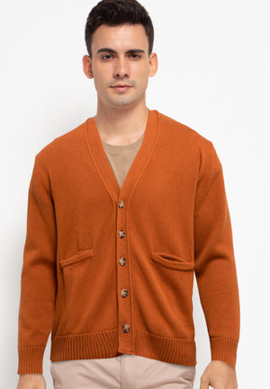 Lyon Cardigan in Brick