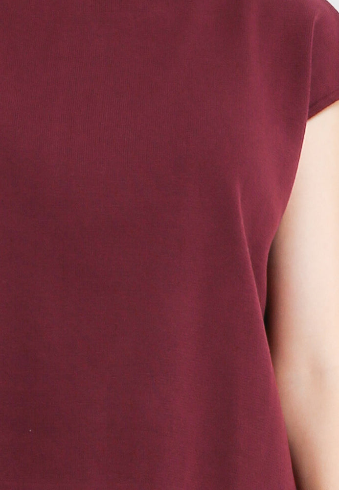 Net Short Sleeve Maroon