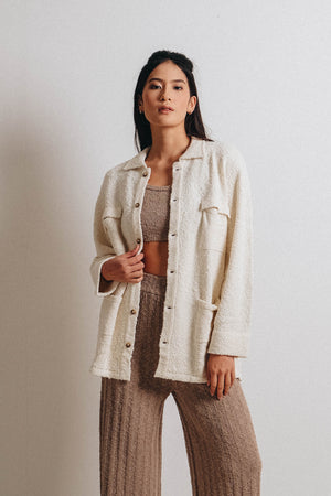 Popcorn Riley Jacket White