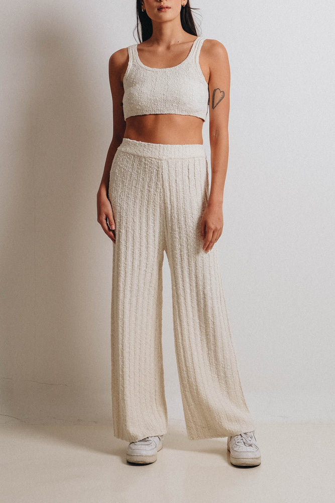 Popcorn Culottes White