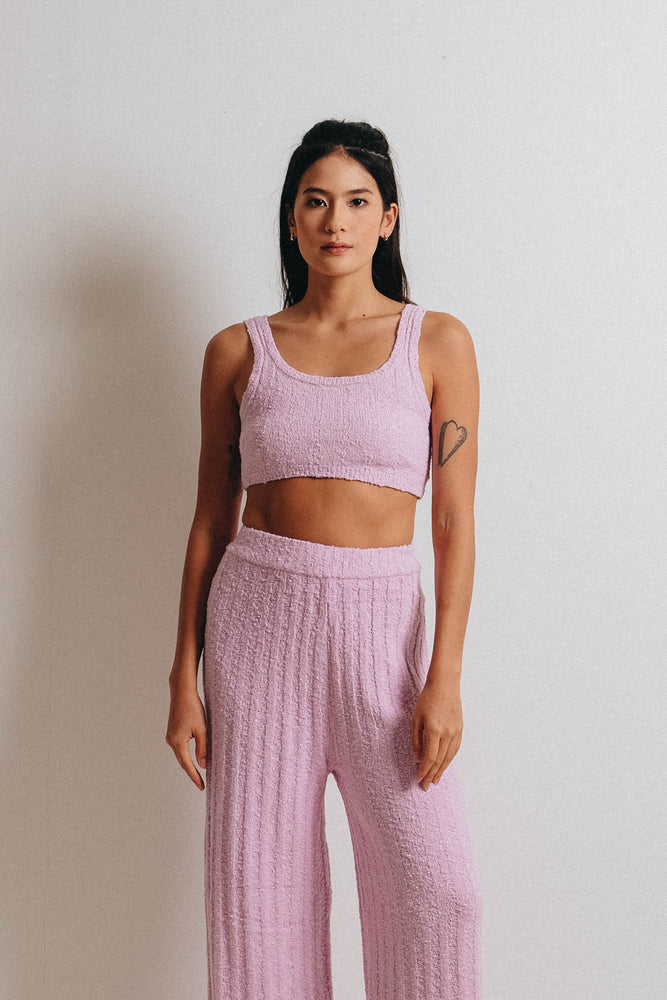 Popcorn Heather Tank Pink