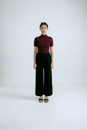 Xena Mock Neck Maroon