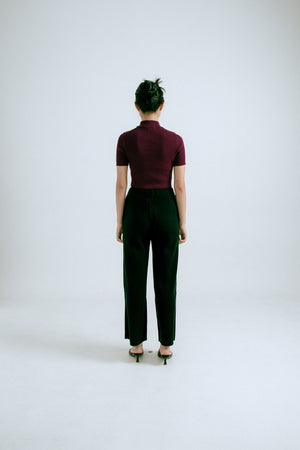 Xena Mock Neck Maroon