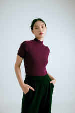 Xena Mock Neck Maroon