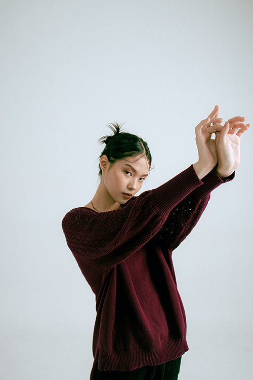 
            
                Load image into Gallery viewer, Lace Pullover Maroon
            
        