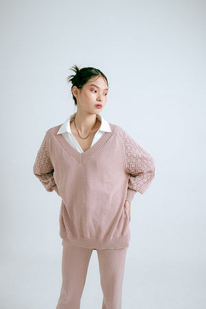 Lace Pullover Dusty Pink