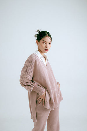 Lace Pullover Dusty Pink